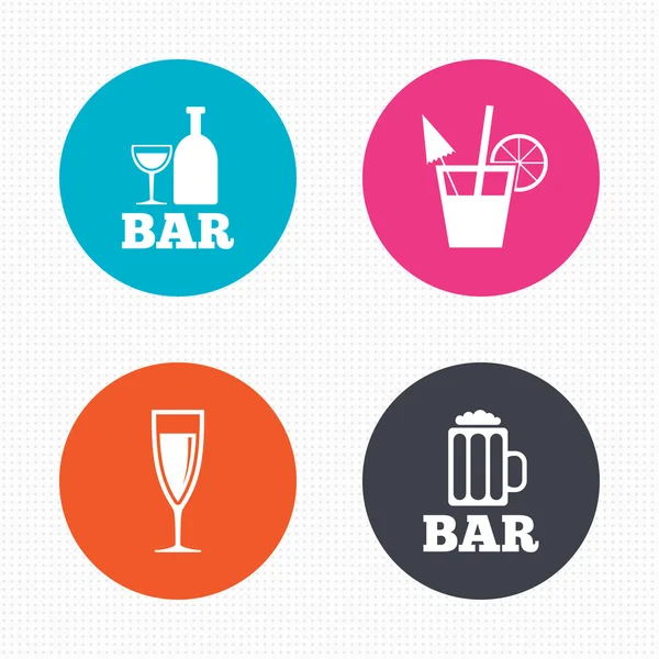 Bar eller Pub ikoner. — Stock vektor