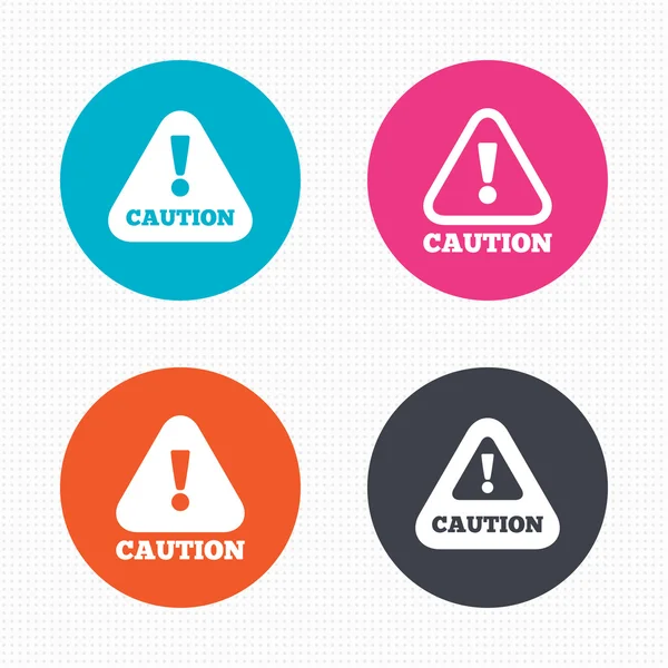 Attention caution signs. — Stock Vector