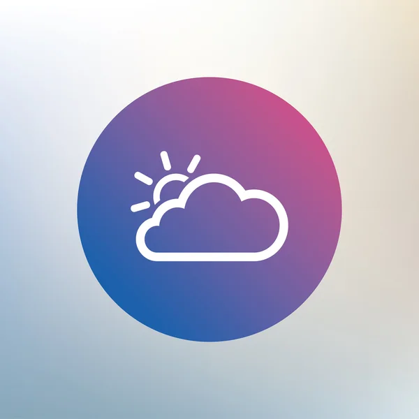 Cloud en zon teken pictogram. — Stockvector