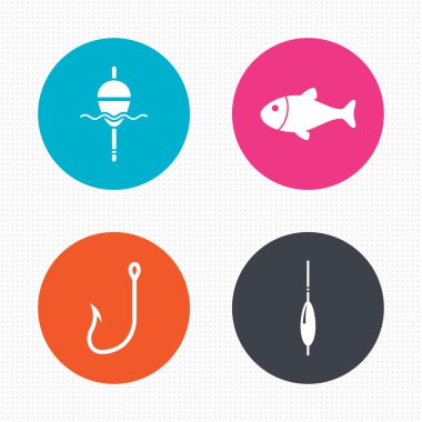 Balık balıkçı ile semboller kanca