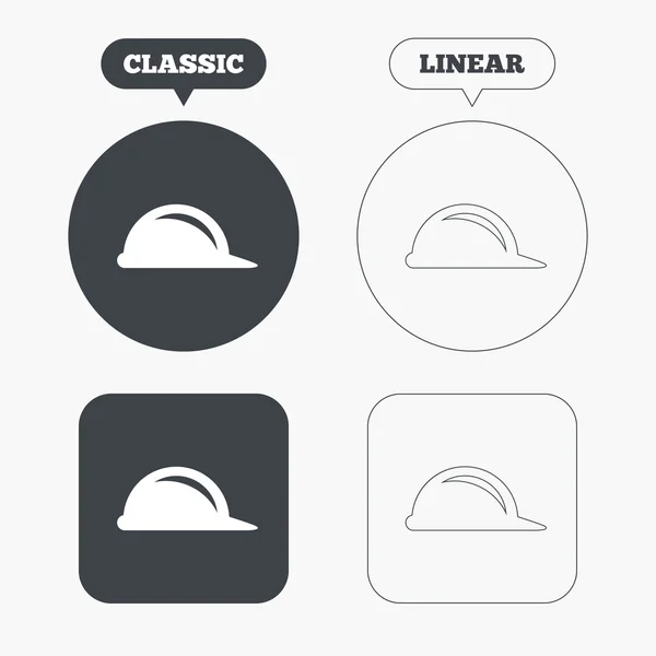 Icônes de signe de chapeau dur — Image vectorielle