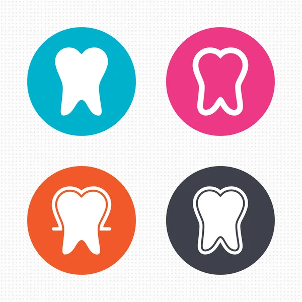 Icônes de protection de l'émail dentaire . — Image vectorielle