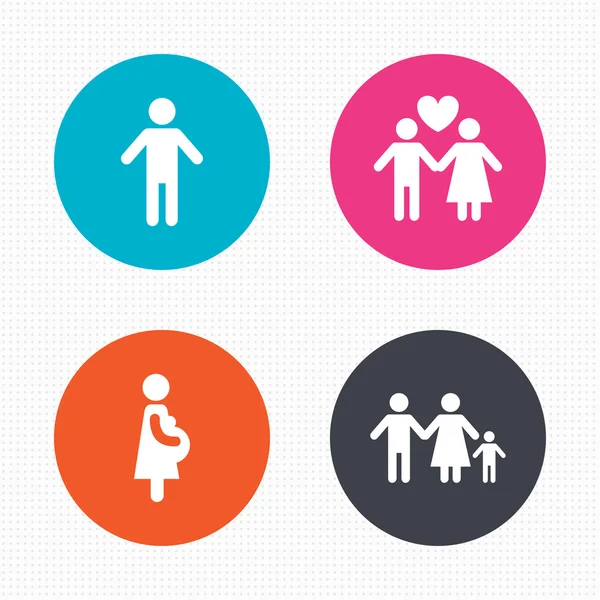 Family lifetime icons. — Stock Vector