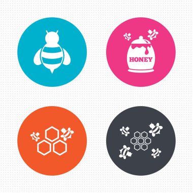 Petek hücreleri arılar sembolleri ile