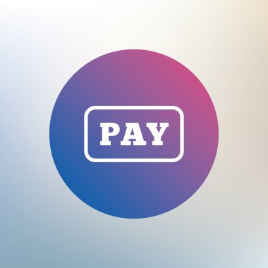 İşareti simgesi ödemek.