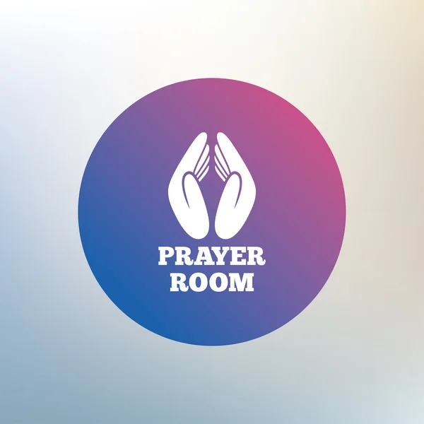 Prayer room sign icon. — Stock Vector