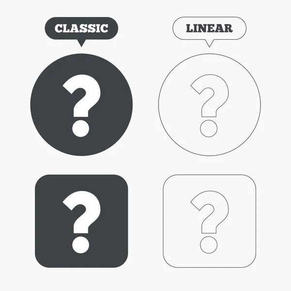疑問符記号アイコン — ストックベクタ