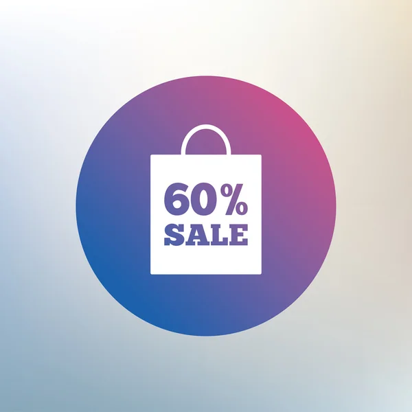 60 percent sale bag tag — Stock Vector