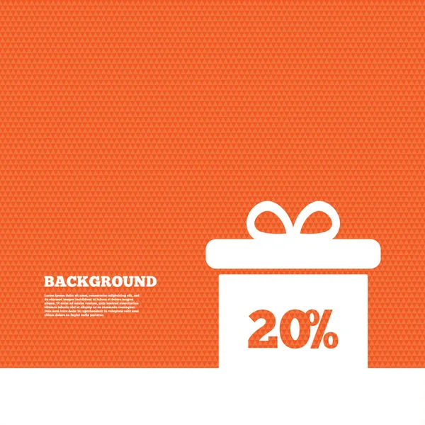 20 Prozent Verkauf Geschenkbox — Stockvektor