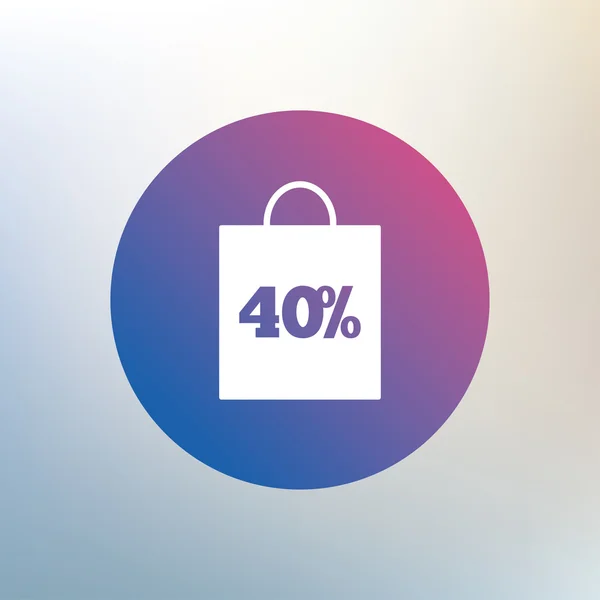 40 percent sale bag tag — Stock Vector