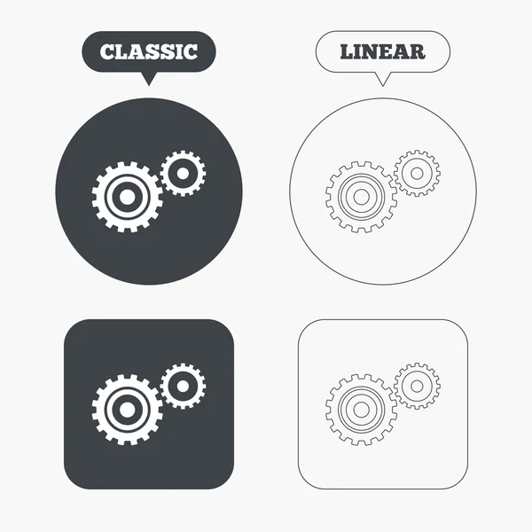 Cog settings sign icons — Stock Vector