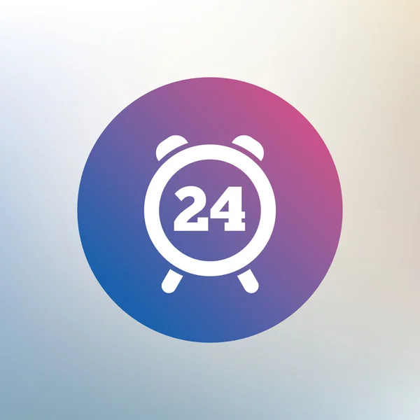 24 timmar om tid tecken ikonen. — Stock vektor