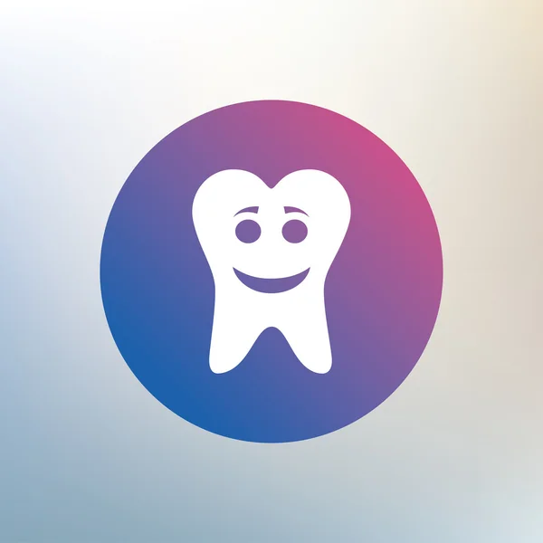 Zahn glückliches Gesicht Zeichen — Stockvektor