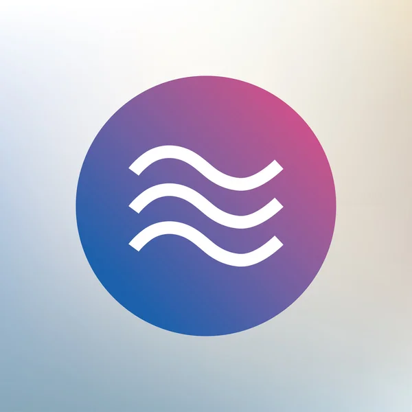 Vatten vågor tecken ikonen. — Stock vektor