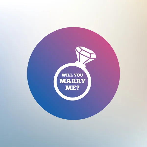 Marry me ring sign icon. — Stock Vector