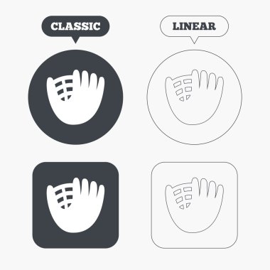 Beyzbol eldiveni işareti simgeleri