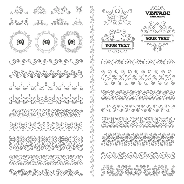Laurel wreath award icons Vector Graphics