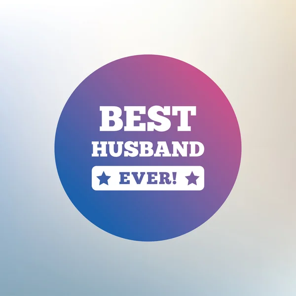 Best husband ever sign icon — Stock Vector