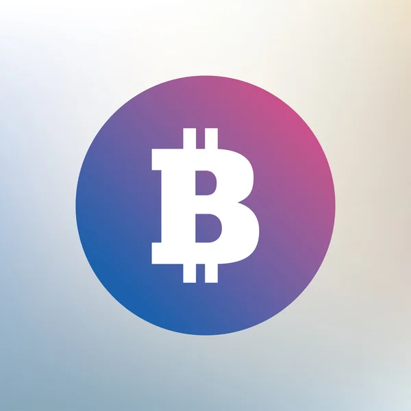 Icona segno Bitcoin . — Vettoriale Stock