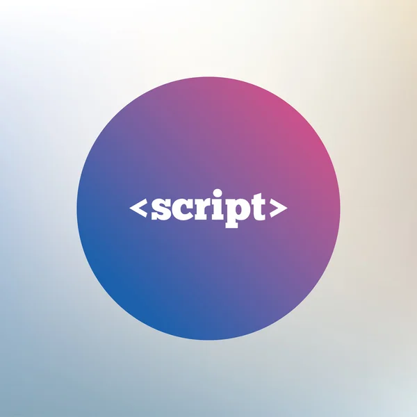 Script sign icon. — Stock Vector