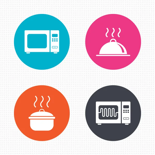 Microwave oven icons — Stock Vector