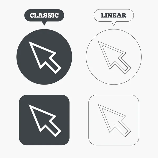 Iconos de signo de cursor del ratón — Archivo Imágenes Vectoriales