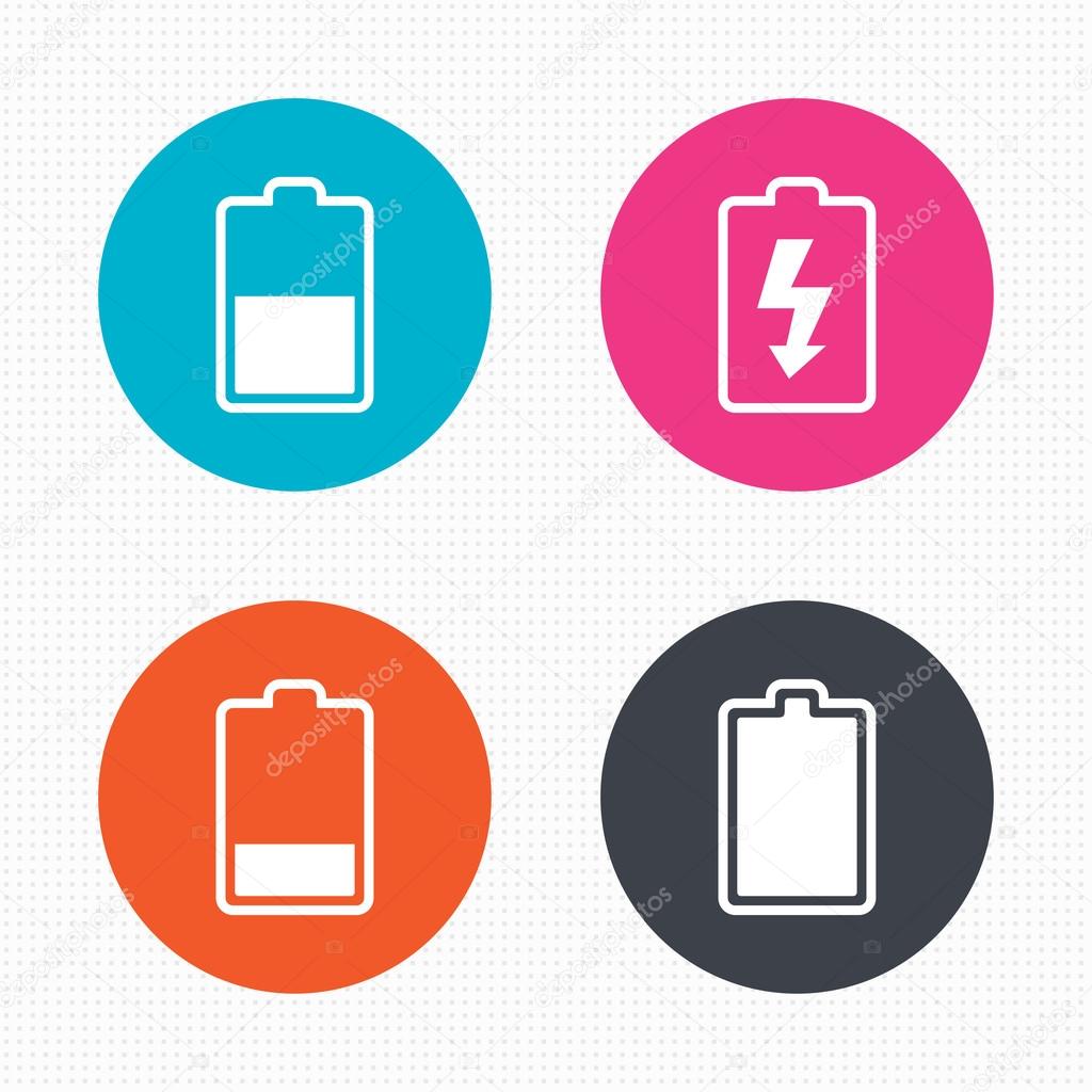 Battery charging icons.