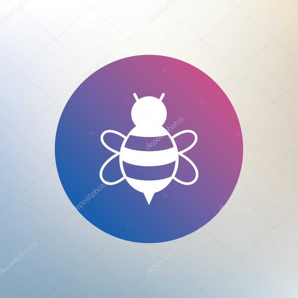 Bee sign icon.