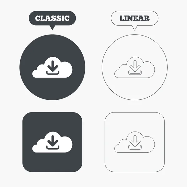 Download von Cloud-Icons — Stockvektor