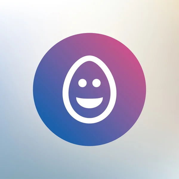 Smile egg face sign icon. — Stock Vector