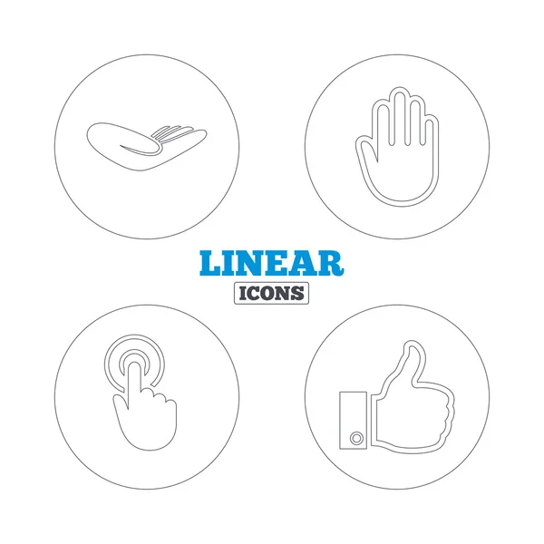 Like thumb up and click here symbols — Stock Vector