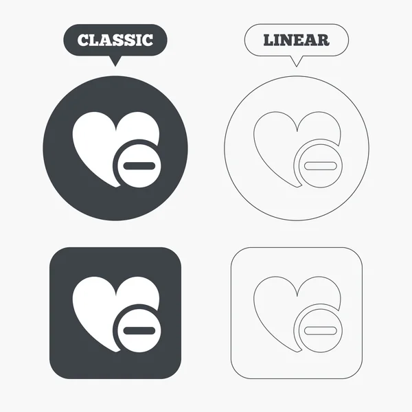 Icônes de signe cardiaque — Image vectorielle