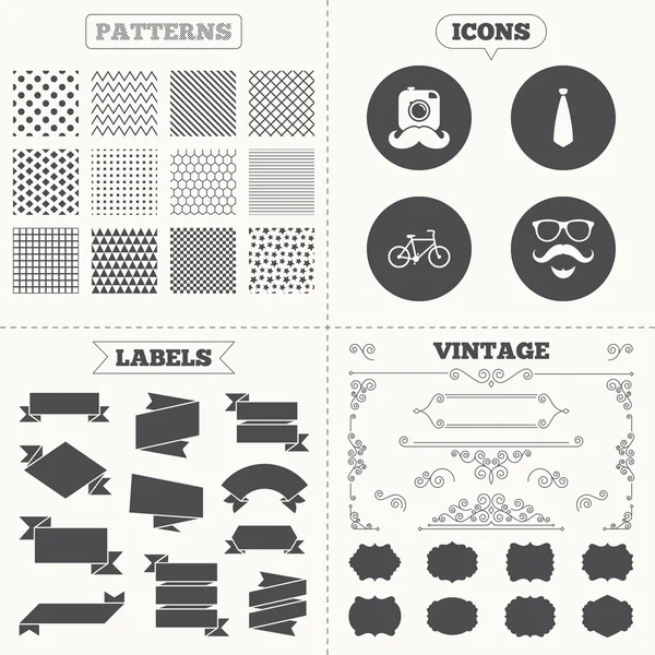 Hipster photo camera icons — Stock Vector