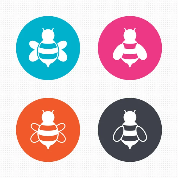 Abejas de miel iconos . — Vector de stock