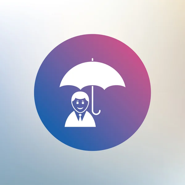Mänskliga försäkrings sign ikonen — Stock vektor