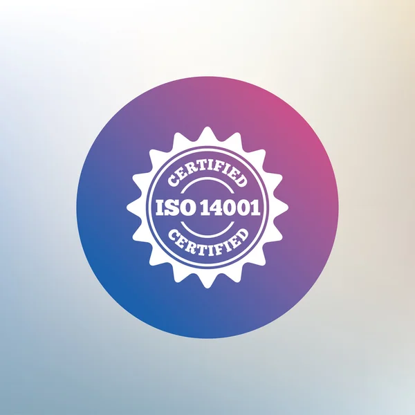 ISO 14001-certifierade tecken. — Stock vektor