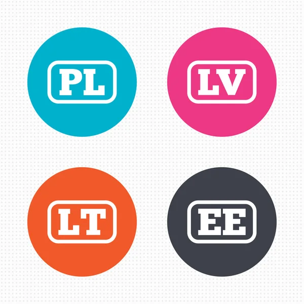 PL, LV, LT and EE translation. — Stock Vector