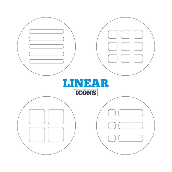 List menu icons. — Stock Vector