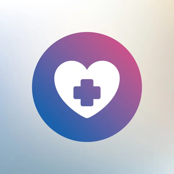 Icona segno del cuore medico . — Vettoriale Stock
