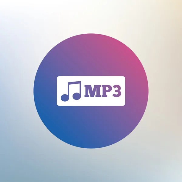Signo de formato de música Mp3 — Vector de stock