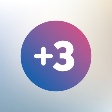 Artı üç işareti.