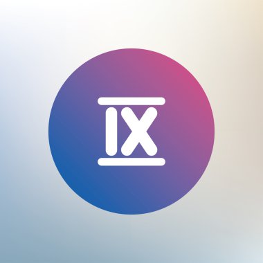 Romen rakamı dokuz simgesi.