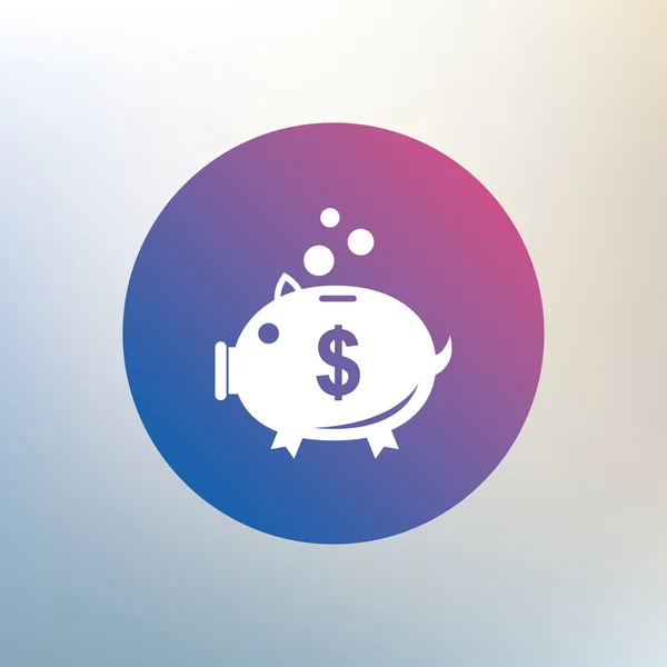 Piggy bank sign icon. — Stock Vector