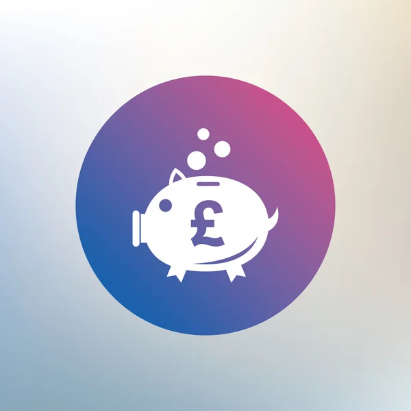 Piggy bank teken pictogram — Stockvector