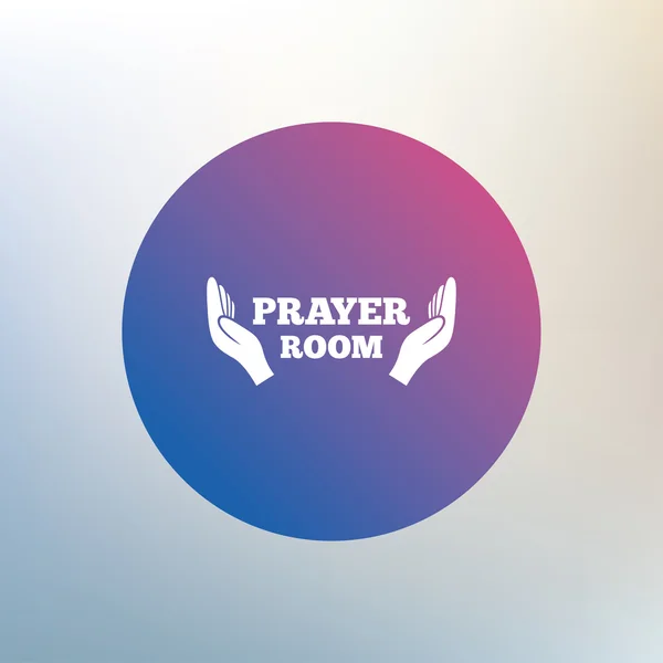 Prayer room sign icon. — Stock Vector