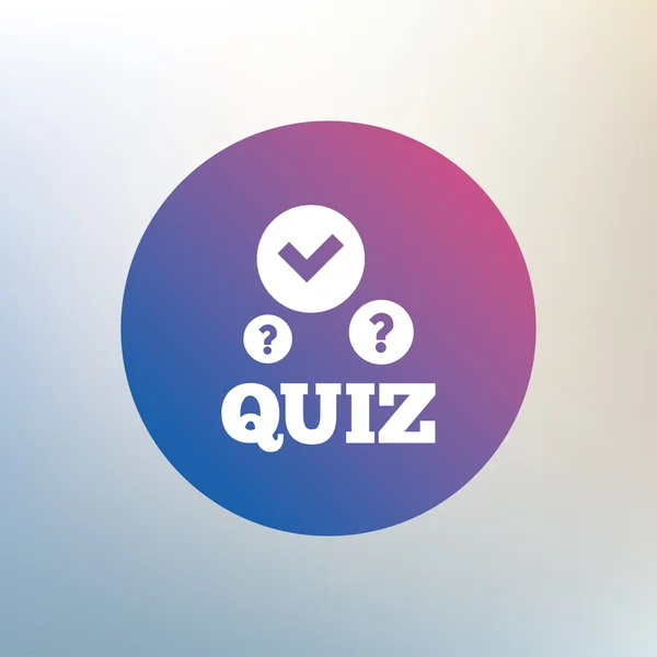 Quiz sign icon. Questions and answers game. — Stock Vector