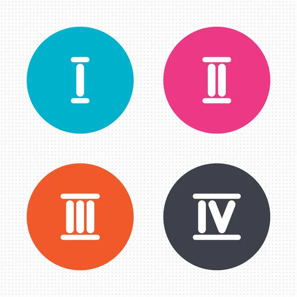 Roman numeral icons. — Stock Vector