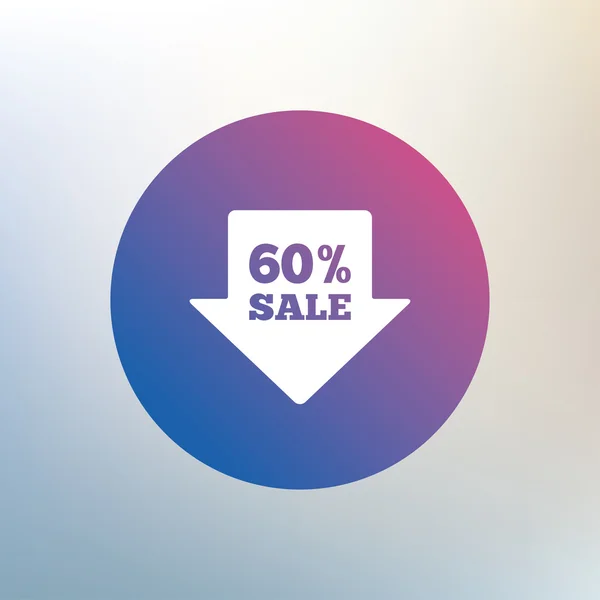 60 procent verkoop pijl — Stockvector