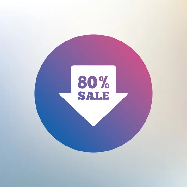 80 percent sale arrow — Stock Vector