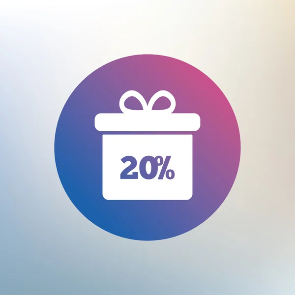 20 Prozent Verkauf Geschenkbox — Stockvektor